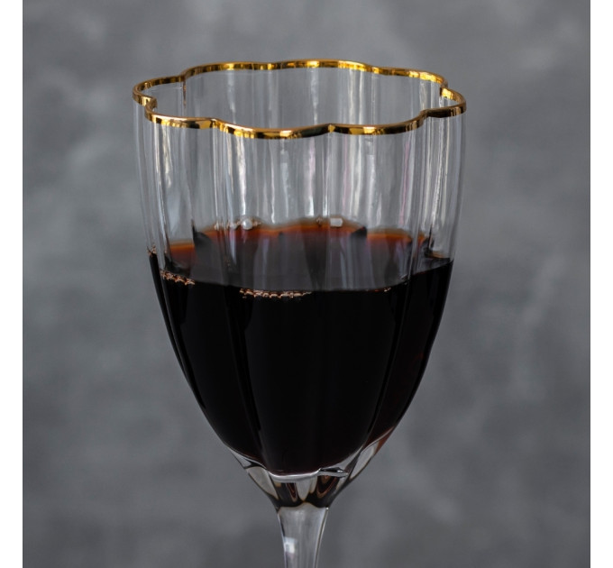 Бокал "Золотые лепестки", (комплект 6 шт) 330 мл (9118-002)