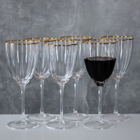 Бокал "Золотые лепестки", (комплект 6 шт) 330 мл (9118-002)