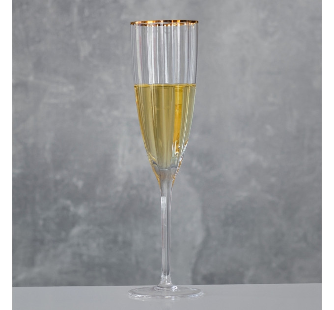 Бокал "Золотая гармония", (комплект 6 шт) 220 мл (9118-001)