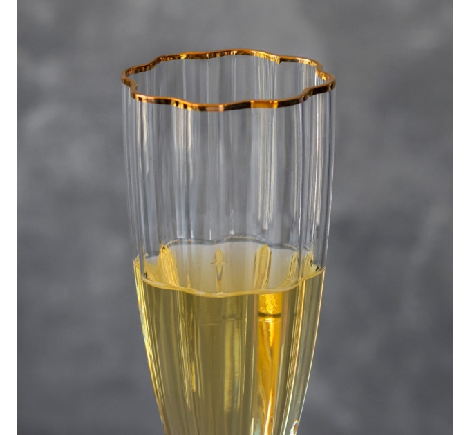 Бокал "Золотая гармония", (комплект 6 шт) 220 мл (9118-001)