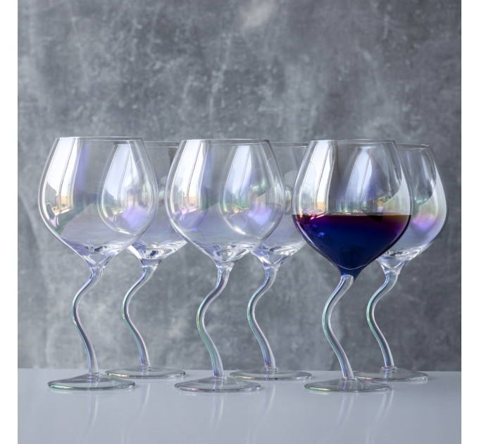 Бокал "Пылкий танец", перламутровый, (комплект 6 шт) 570 мл (9115-003)