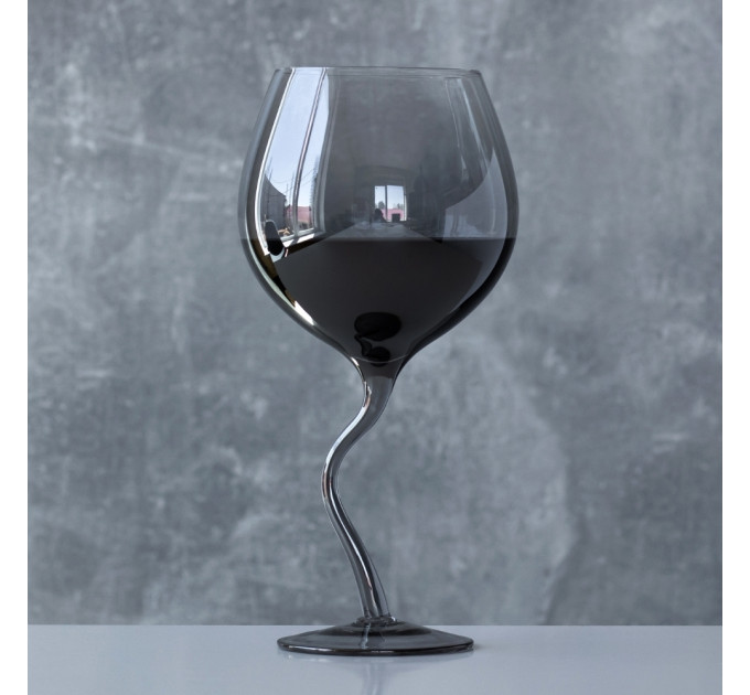 Бокал "Пылкий танец", серый, (комплект 6 шт) 570 мл (9115-002)