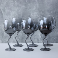 Бокал "Пылкий танец", серый, (комплект 6 шт) 570 мл (9115-002) Бокал "Пылкий танец", серый, (комплект 6 шт) 570 мл (9115-002)