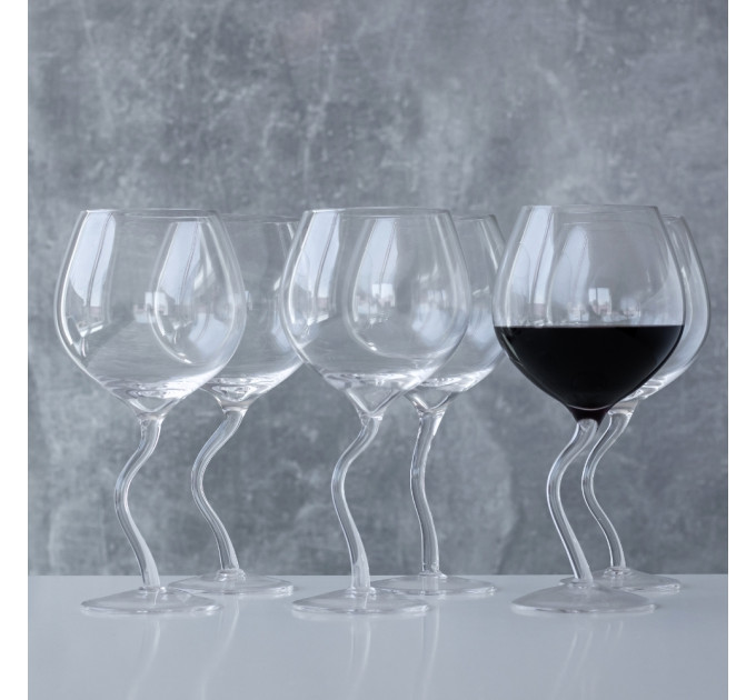 Бокал "Пылкий танец", прозрачный, (комплект 6 шт) 570 мл (9115-001)