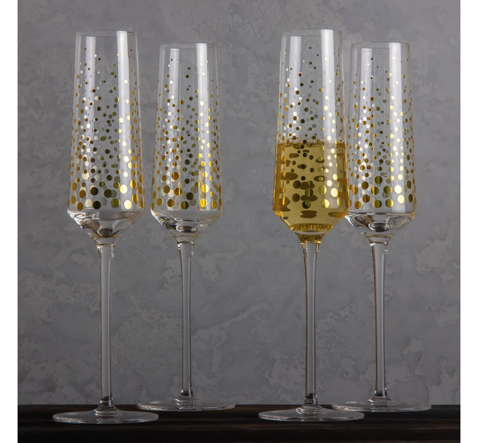 Бокал "Брызги шампанского", (комплект 4 шт) 180 мл (9056-010)