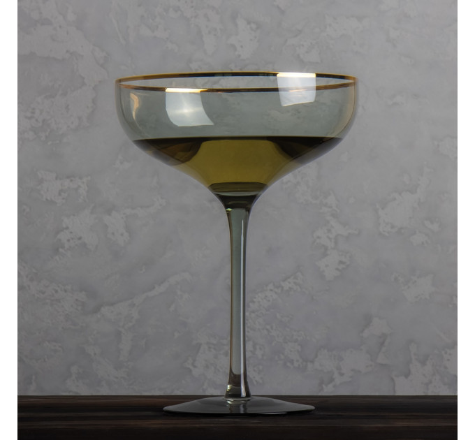 Бокал "Шампань", (комплект 2 шт) изумрудный, 400 мл (9056-002)