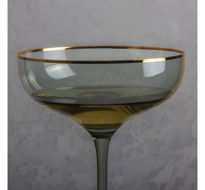 Бокал "Шампань", (комплект 2 шт) изумрудный, 400 мл (9056-002)