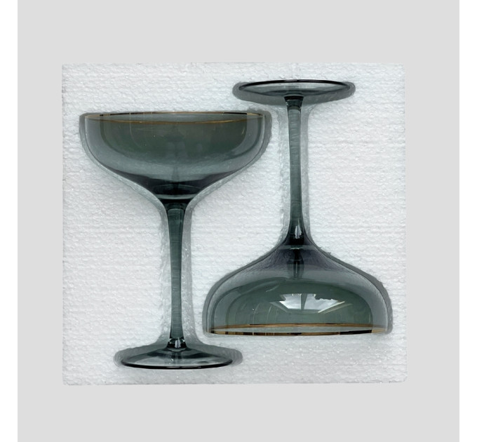 Бокал "Шампань", (комплект 2 шт) изумрудный, 400 мл (9056-002)