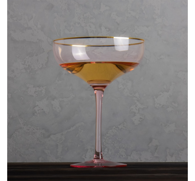 Бокал "Шампань", розовый, (комплект 2 шт) 400 мл (9056-001)