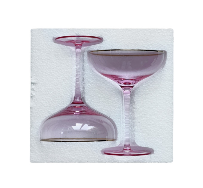 Бокал "Шампань", розовый, (комплект 2 шт) 400 мл (9056-001)