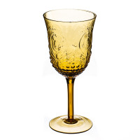 Бокал с узором оранжевый, (комплект 6 шт) (001HH/amber)