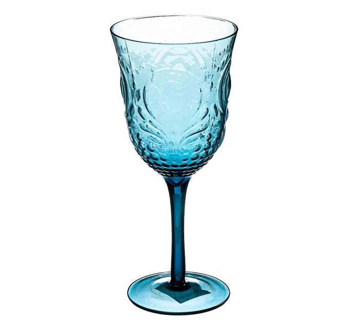 Бокал с голубой узором, (комплект 6 шт) (001HH/blue)