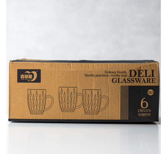 Пивной бокал "Хмельной Янтарь", (комплект 6 шт) 600 мл (9177-003)