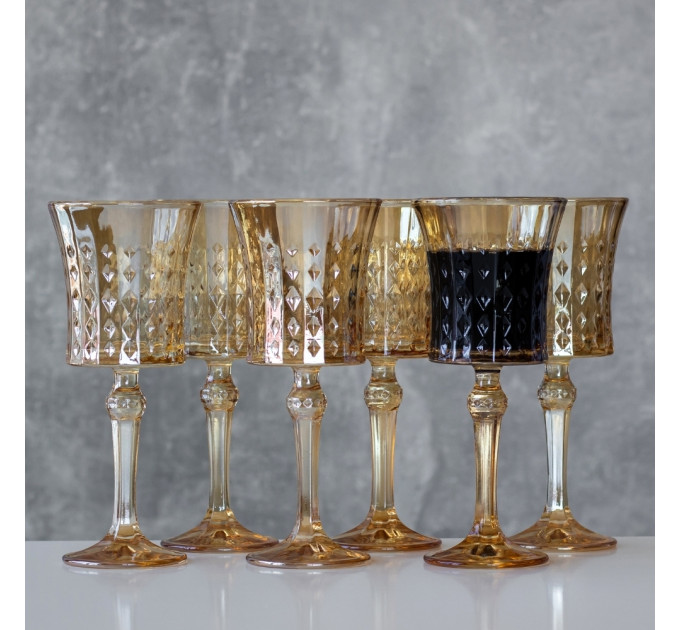 Бокал "Сомелье", золотой, (комплект 6 шт) 250 мл (9102-003)