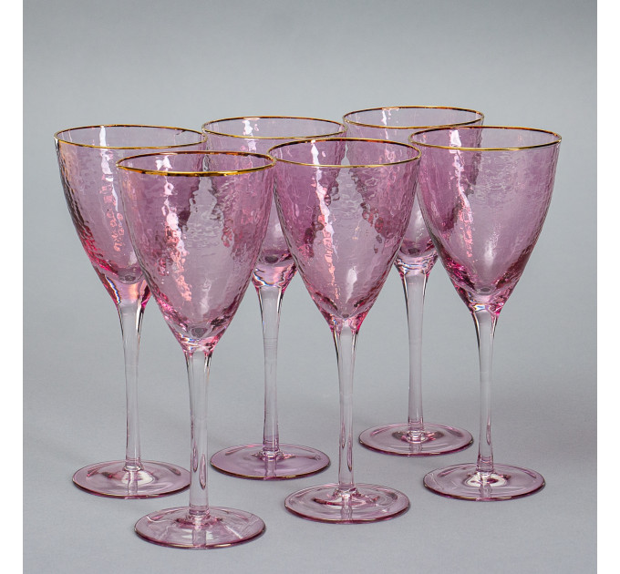 Бокал для вина "Розовый кварц", (комплект 6 шт) 250 мл. (8434-003)
