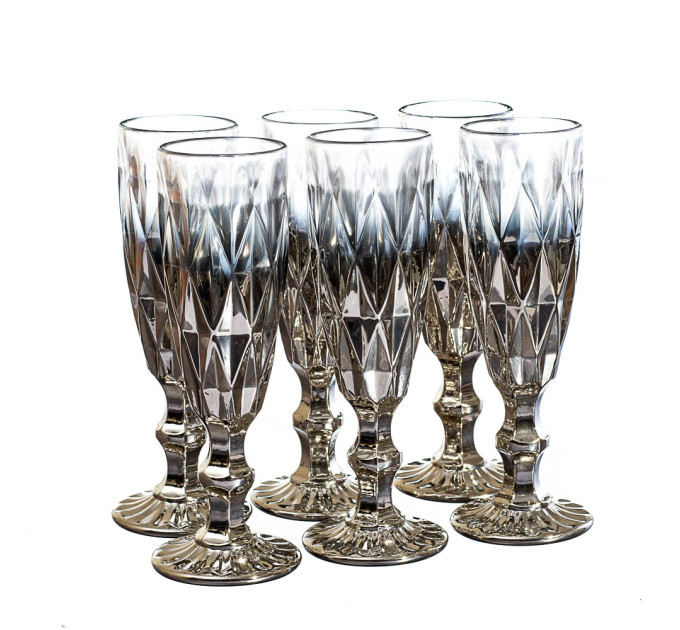 Бокал для шампанского "Агат", (комплект 6 шт) (8215-023)