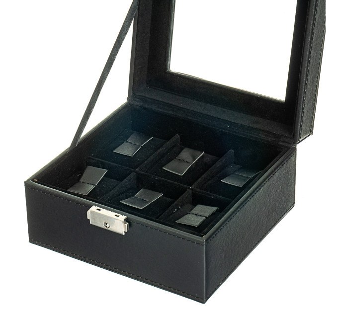 Скринька для годинника 6 шт. Чорний колір (0505-003)