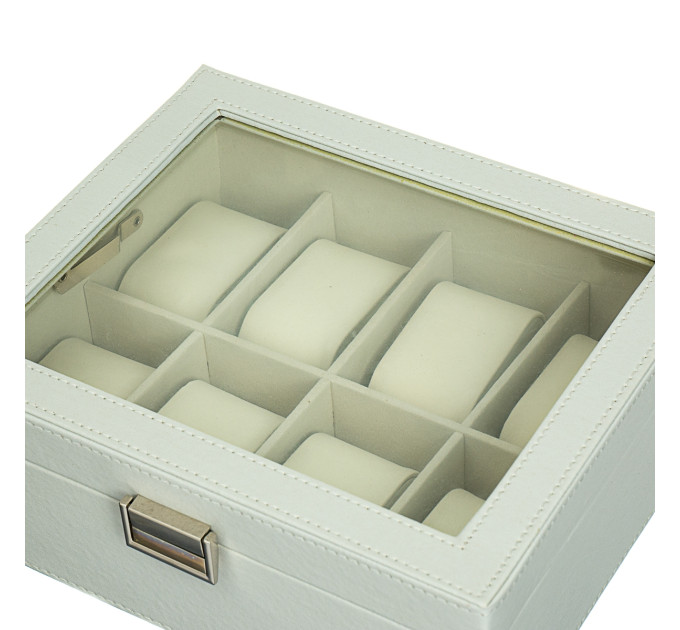 Скринька для годинника 8 шт. Білий колір (0505-002)