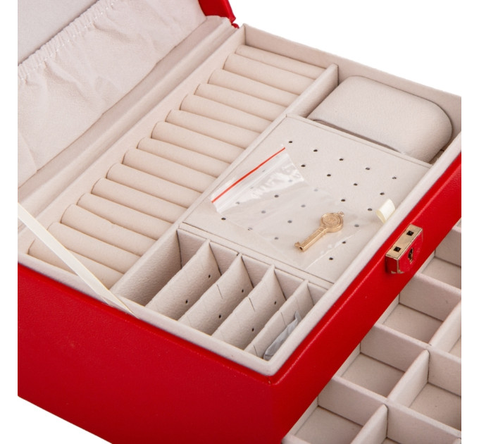 Ящик для украшений "Маренго", красный, 17,5*23,5*14 см (9065-018)