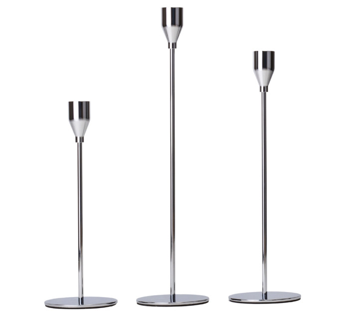 Набір з 3 підсвічників "Срібло", 32*27*22 см (9137-002)