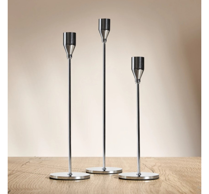 Набір з 3 підсвічників "Срібло", 32*27*22 см (9137-002)