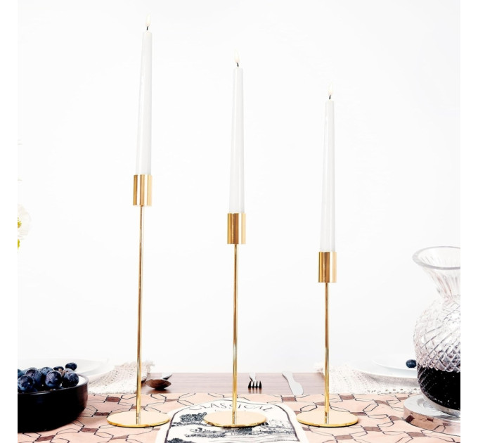 Набор из 3 подсвечников "Люминар", золотой, 32*27*22 см (9137-010)