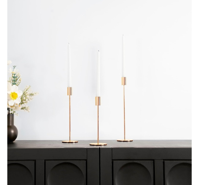 Набор из 3 подсвечников "Люминар", золотой, 32*27*22 см (9137-010)