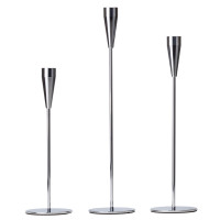 Набор из 3 подсвечников "Ореол", серебряный, 32*27*22 см (9137-007) Набор из 3 подсвечников "Ореол", серебряный, 32*27*22 см (9137-007)