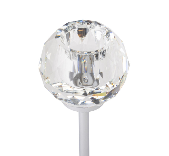 Набір з 3 підсвічників "Діамант", срібний, 21*17,7*14,7 см (9137-013)