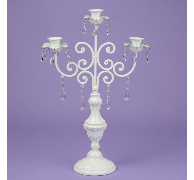 Подсвечник на 3 свечи с кристаллами (57 см.) (2011-005)