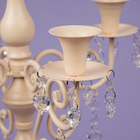 Подсвечник на 5 свечей с кристаллами, кремовый (66см.) (2011-022)