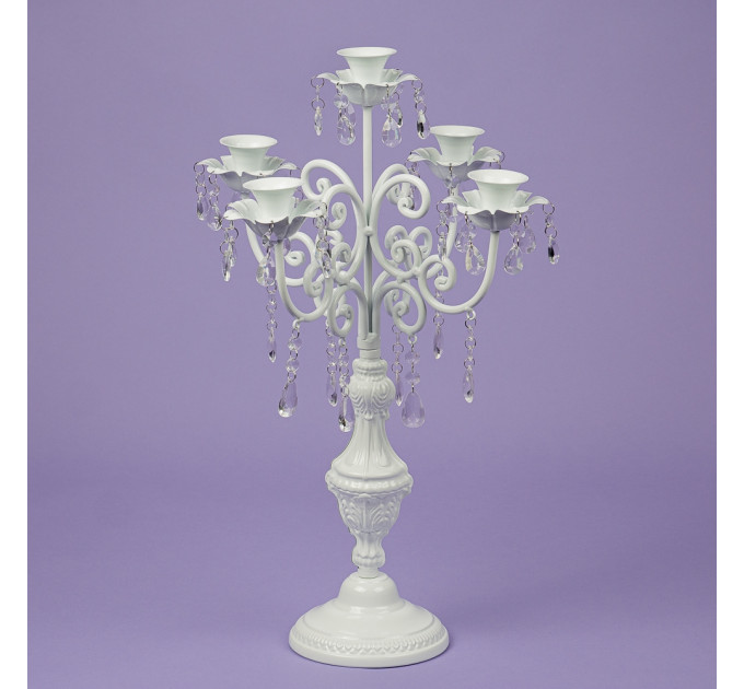 Подсвечник на 5 свечей с кристаллами (57 см.) (2011-006)