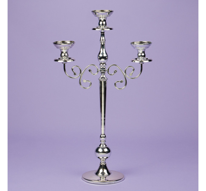 Підсвічник на 3 свічки, хром (68 см.) (2011-019)