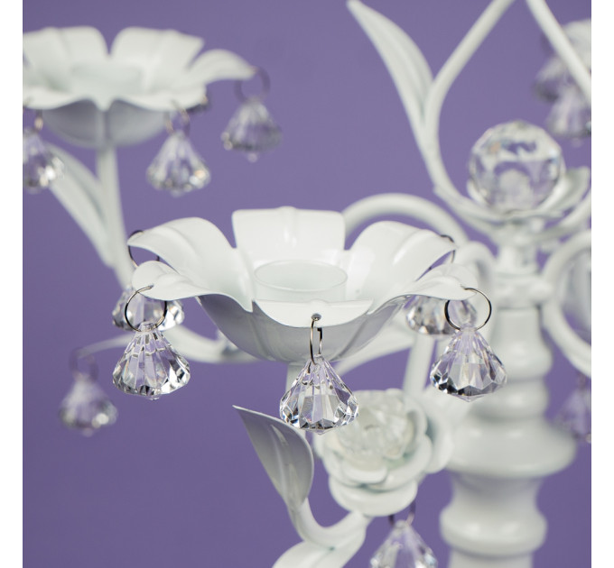 Подсвечник на 5 свечей с кристаллами (50 см.) (2011-008)