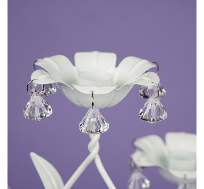 Подсвечник на 5 свечей с кристаллами (50 см.) (2011-008)