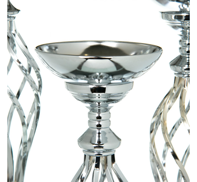 Набор флористических подставок "Лукреция", серебро (2009-054)