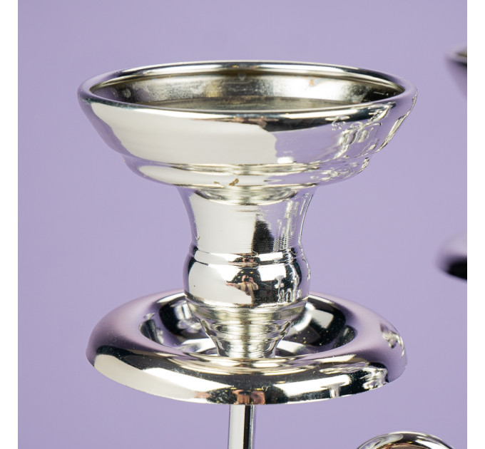 Подсвечник на 5 свечей, хром (68 см.) (2011-020)