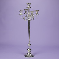 Подсвечник на 5 свечей, хром (100 см.) (2011-021) Подсвечник на 5 свечей, хром (100 см.) (2011-021)