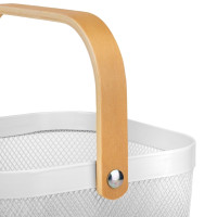 Корзина металлическая "Уютный оаза", белая, 24,5*17 см (9138-006) Корзина металлическая "Уютный оаза", белая, 24,5*17 см (9138-006)