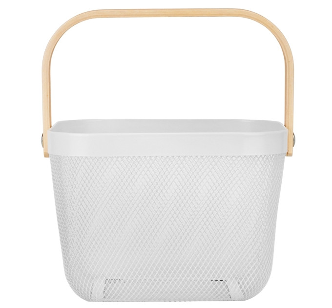 Корзина металлическая "Уютный оаза", белая, 24,5*17 см (9138-006)