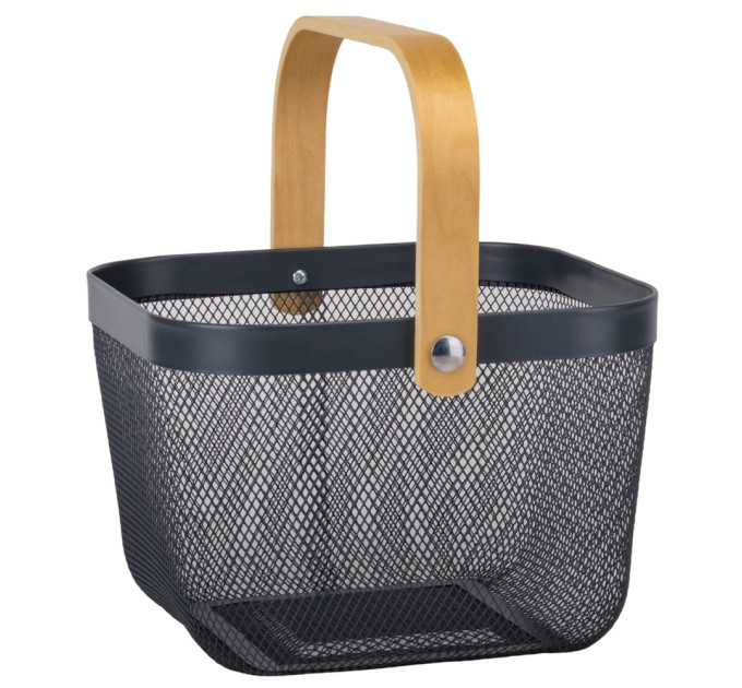 Кошик металевий "Затишна оаза", графітовий, 24,5 * 17 см (9138-007)