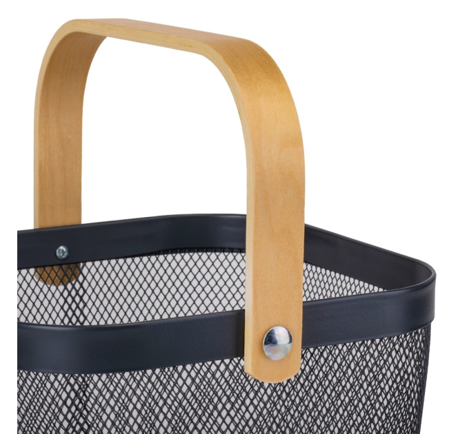 Кошик металевий "Затишна оаза", графітовий, 24,5 * 17 см (9138-007)