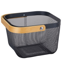 Корзина металлическая "Уютный оаза", графитовая, 24,5*17 см (9138-007) Корзина металлическая "Уютный оаза", графитовая, 24,5*17 см (9138-007)