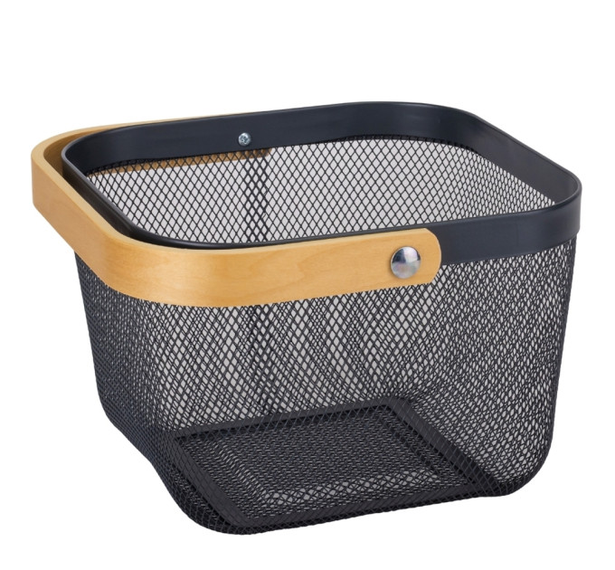 Кошик металевий "Затишна оаза", графітовий, 24,5 * 17 см (9138-007)