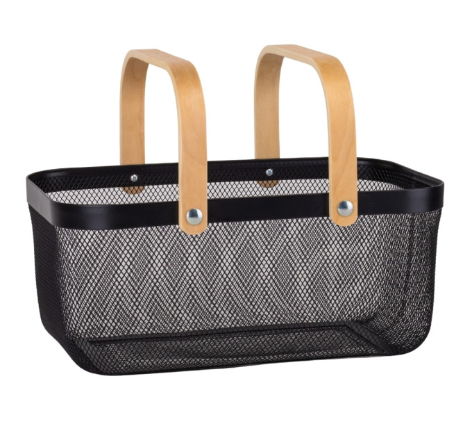 Кошик металевий "Затишна оаза", чорний, 40 * 17 см (9138-008)