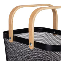 Корзина металлическая "Уютный оаза", черная, 40*17 см (9138-008) Корзина металлическая "Уютный оаза", черная, 40*17 см (9138-008)