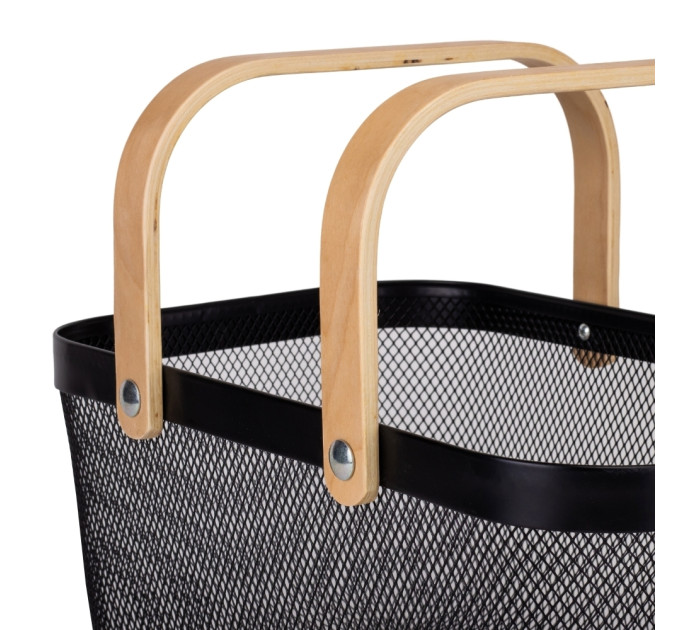 Кошик металевий "Затишна оаза", чорний, 40 * 17 см (9138-008)