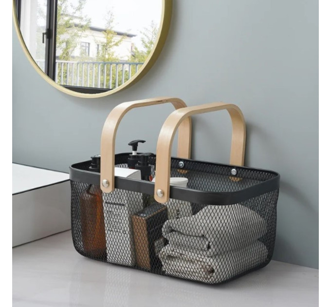 Кошик металевий "Затишна оаза", чорний, 40 * 17 см (9138-008)