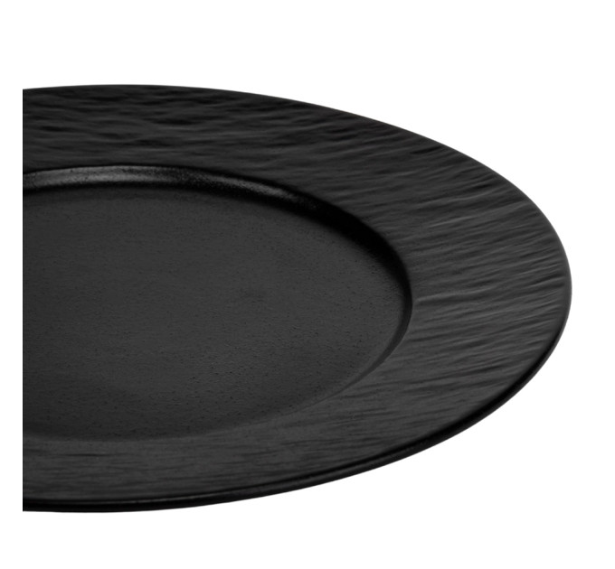 Тарілка "Інь та ян", чорна, 27 см, (комплект 6 шт) (9182-006)