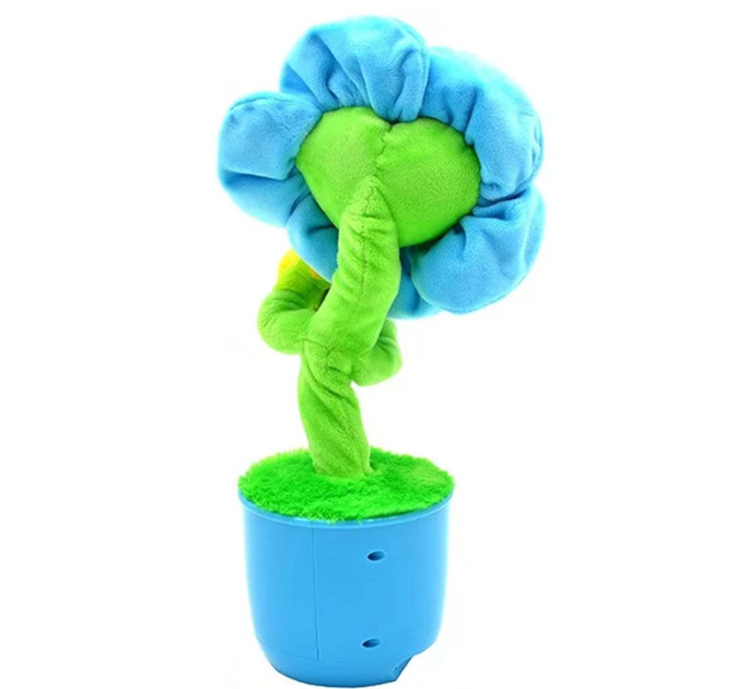 Інтерактивна іграшка танцююча Квітка, блютуз колонка з FM радіо Dancing Flower (блакитна)